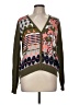 Alysi 100% Cotton Graphic Green Cardigan Size M - photo 1