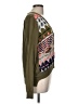 Alysi 100% Cotton Graphic Green Cardigan Size M - photo 4