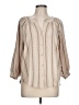 Adrienne Vittadini 100% Polyester Tan 3/4 Sleeve Blouse Size L - photo 1