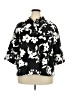 Coldwater Creek 100% Cotton Floral Black Blazer Size 20 - photo 1
