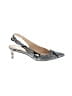 Nine West Animal Print Silver Heels Size 8 1/2 - photo 1