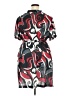 Roaman's 100% Polyester Print Red Casual Dress Size 26 (2X) - photo 2