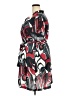 Roaman's 100% Polyester Print Red Casual Dress Size 26 (2X) - photo 5
