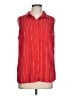 Apt. 9 100% Polyester Stripes Red Sleeveless Blouse Size L - photo 1