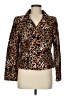 Le Suit 100% Polyester Animal Print Brown Blazer Size 8 - photo 1