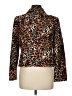 Le Suit 100% Polyester Animal Print Brown Blazer Size 8 - photo 2