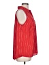 Apt. 9 100% Polyester Stripes Red Sleeveless Blouse Size L - photo 4