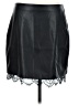 BCBG 100% Polyester Black Faux Leather Skirt Size M - photo 1