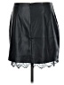 BCBG 100% Polyester Black Faux Leather Skirt Size M - photo 2