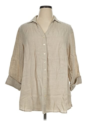 Coldwater Creek 3/4 Sleeve Button-Down Shirt (view 1)