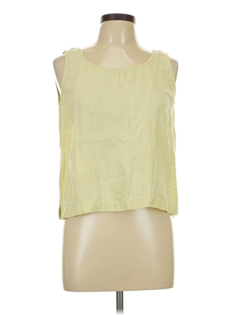 Pre-owned Eileen Fisher Sleeveless Blouse In Yellow