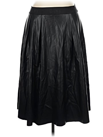 DKNY Faux Leather Skirt (view 1)
