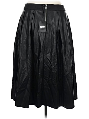 DKNY Faux Leather Skirt (view 2)