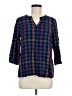Unbranded Plaid Blue 3/4 Sleeve T-Shirt Size M (estimated) - photo 1