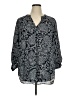 Premise Studio 100% Polyester Paisley Gray 3/4 Sleeve Blouse Size 1X - photo 1