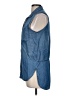 SNEAK PEEK 100% Lyocell Blue Sleeveless Button-Down Shirt Size M - photo 5