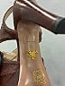 Prada 100% Leather Brown Burgundy Sandals Size EU 38 - photo 6