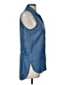 SNEAK PEEK 100% Lyocell Blue Sleeveless Button-Down Shirt Size M - photo 4