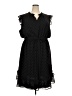 Ann Taylor LOFT 100% Polyester Polka Dots Black Casual Dress Size 22 - photo 1