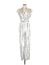 MNG 100% Polyester Stripes Ivory Jumpsuit Size M - photo 1