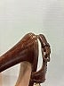 Prada 100% Leather Brown Burgundy Sandals Size EU 38 - photo 4