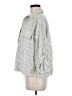 Max Studio Stripes Silver 3/4 Sleeve Blouse Size M - photo 5