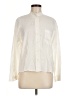 Zara Solid Ivory Long Sleeve Button-Down Shirt Size M - photo 1