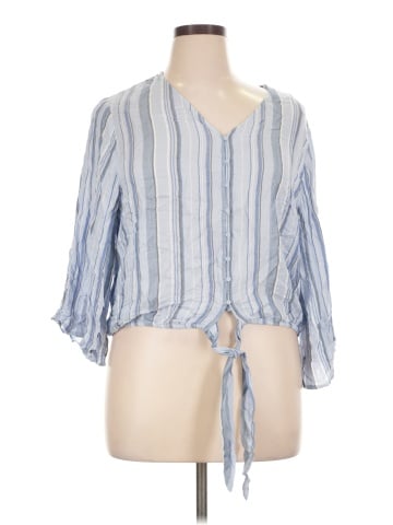 a.n.a. A New Approach 3/4 Sleeve Blouse (view 1)