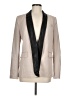 Alice + Olivia 100% Leather Color Block Tan Ivory Blazer Size 8 - photo 1