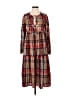 Zara 100% Polyester Plaid Brown Casual Dress Size XS - photo 1