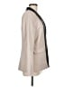 Alice + Olivia 100% Leather Color Block Tan Ivory Blazer Size 8 - photo 4