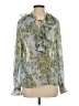 BCBGMAXAZRIA 100% Polyester Green Long Sleeve Blouse Size S - photo 1