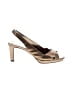 Etienne Aigner 100% Leather Gold Sandals Size 7 1/2 - photo 1