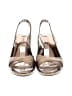 Etienne Aigner 100% Leather Gold Sandals Size 7 1/2 - photo 2