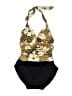 Gabar Floral Gold Brown One Piece Swimsuit Size 8 - photo 1