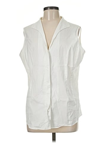 misook Sleeveless Button-Down Shirt (view 1)