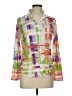 David Cline Color Block Orange Long Sleeve Blouse Size L - photo 1