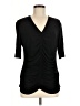 Burberry 100% Polyester Black 3/4 Sleeve Top Size M (estimated) - photo 1