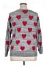 Torrid Hearts Gray Pullover Sweater Size 1X Plus (1) - photo 2