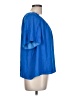 Ann Taylor 100% Polyester Blue Short Sleeve Blouse Size L - photo 4