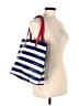 Bass 100% Leather Stripes Blue Leather Tote One size - photo 2