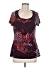 Tahari Purple Short Sleeve Top Size M - photo 1