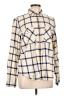 J.Crew 100% Cotton Plaid Ivory Long Sleeve Blouse Size 12 - photo 1