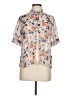 Chaps 100% Polyester Floral Ivory Short Sleeve Blouse Size M - photo 1