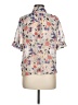 Chaps 100% Polyester Floral Ivory Short Sleeve Blouse Size M - photo 2