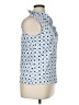 J. McLaughlin Blue Sleeveless Button-Down Shirt Size XL - photo 4