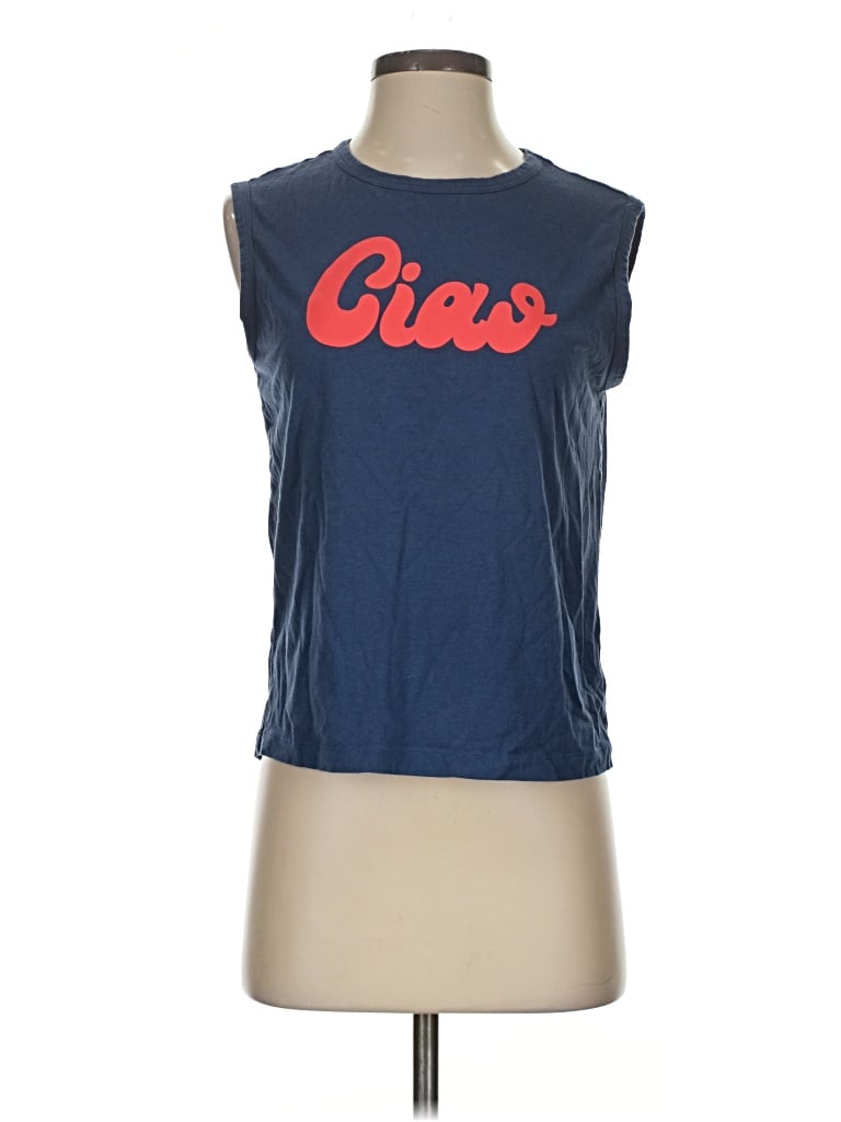 Pre-owned Pj Salvage Sleeveless T-shirt In Blue