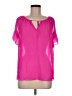 Milly 100% Polyester Pink Short Sleeve Blouse Size M - photo 1