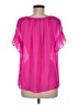 Milly 100% Polyester Pink Short Sleeve Blouse Size M - photo 2