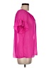 Milly 100% Polyester Pink Short Sleeve Blouse Size M - photo 4